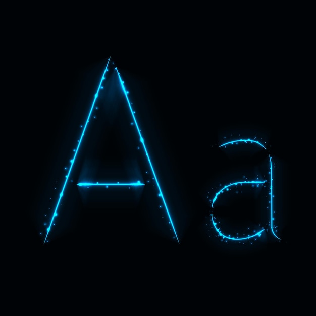 Alphabet letters of lights