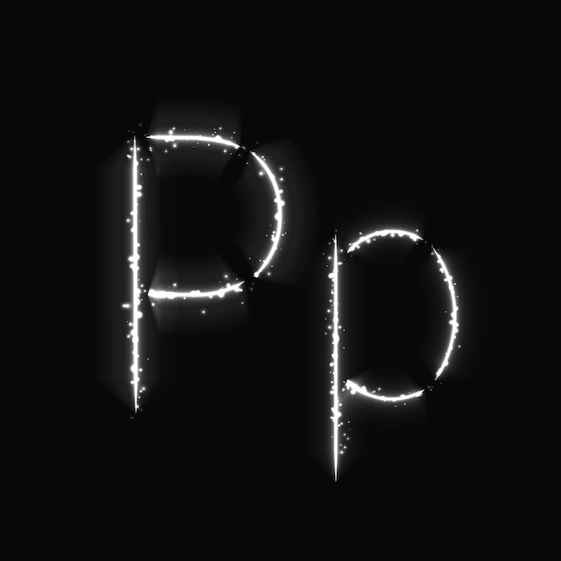 Alphabet letters of lights