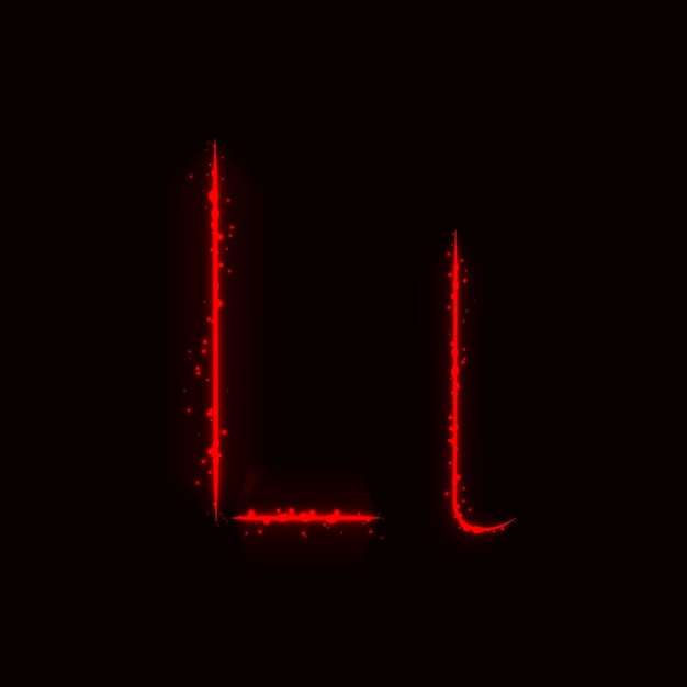 Alphabet letters of lights