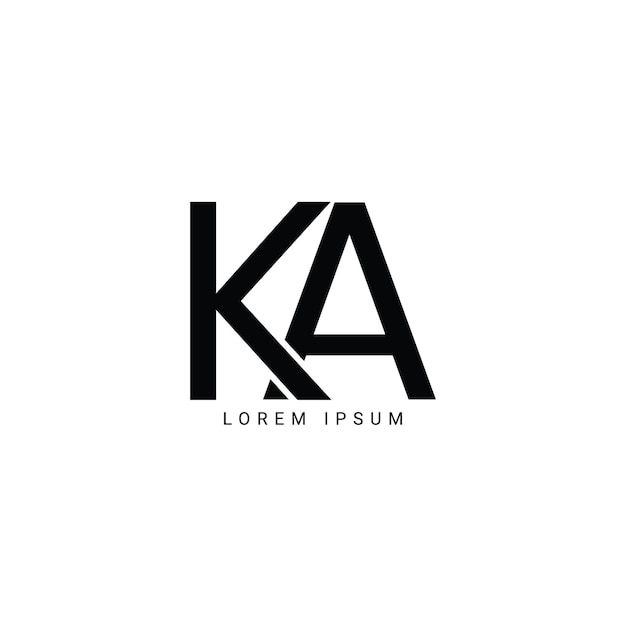 アルファベットの文字ロゴ KA AK KとA