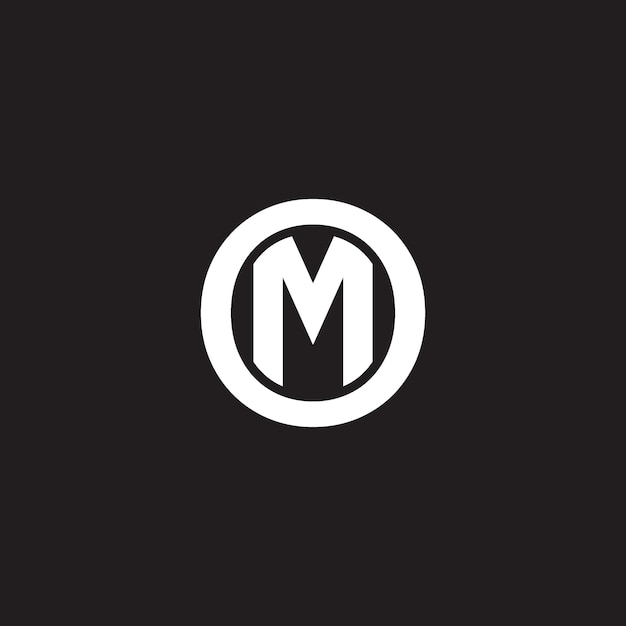 Логотип букв алфавита OM MO O и M