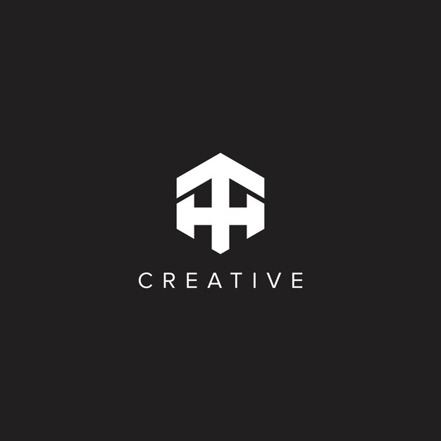 알파 글자 TH HT 비즈니스 로고 초기 기반 모노그램 아이콘 터