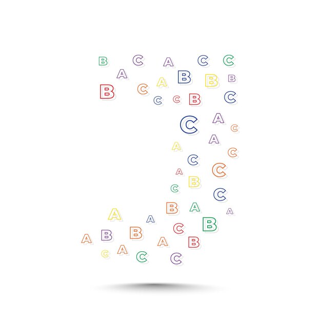 Шаблон дизайна логотипа алфавита с буквами abc