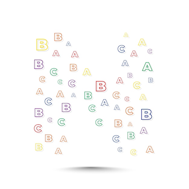 Шаблон дизайна логотипа алфавита с буквами abc