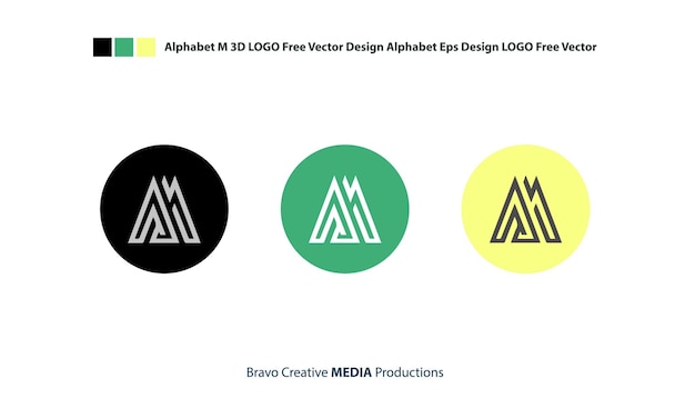 알파벳 M 3D 로고 무료 벡터 디자인 알파벳 Eps 디자인 로고 무료 벡터