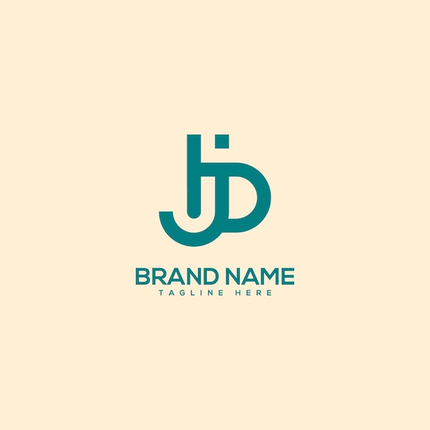 Vector alphabet modern unique letter bj jb logo design template vector