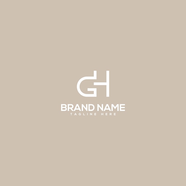 Alphabet monogram letters GH HG logo design vector icon