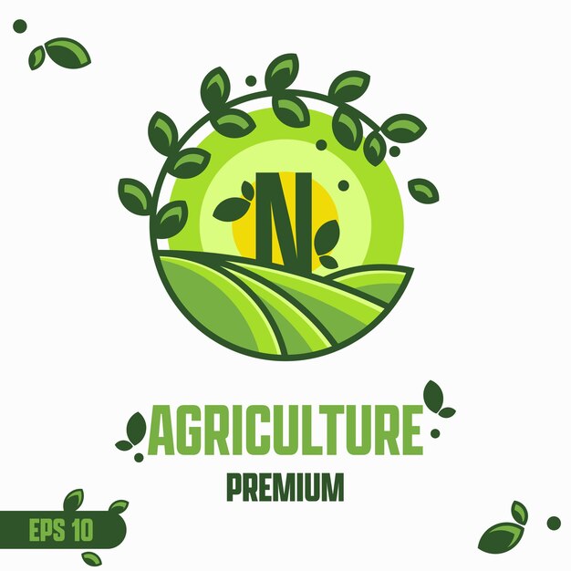 Alphabet N Agriculture Logo