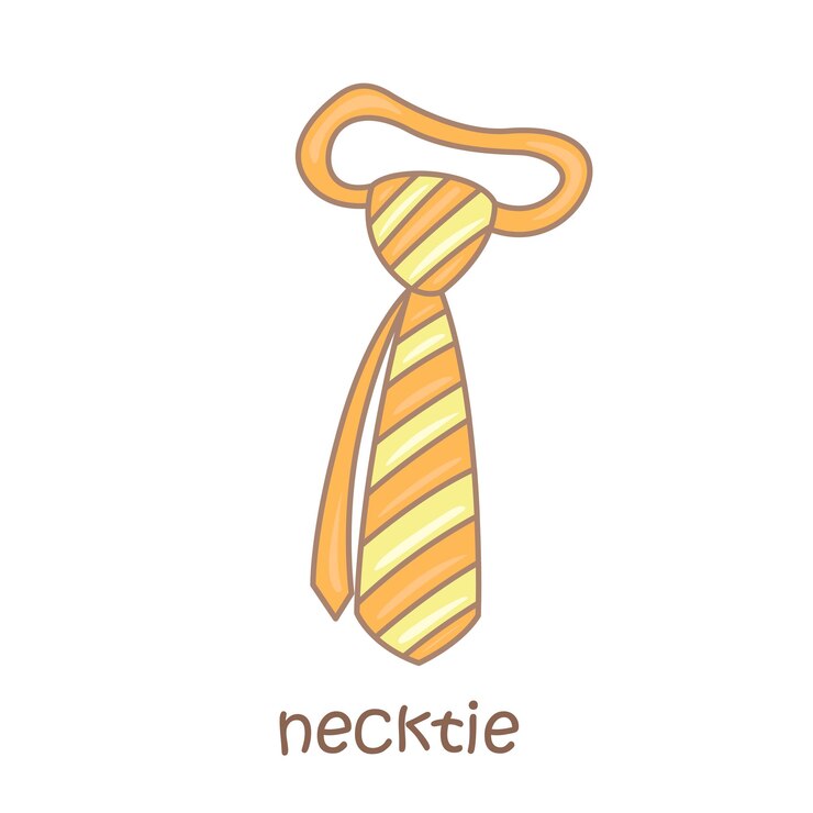 Nectie 어휘 학교 만화 그림 벡터 클립 아트에 대 한 알파벳 N