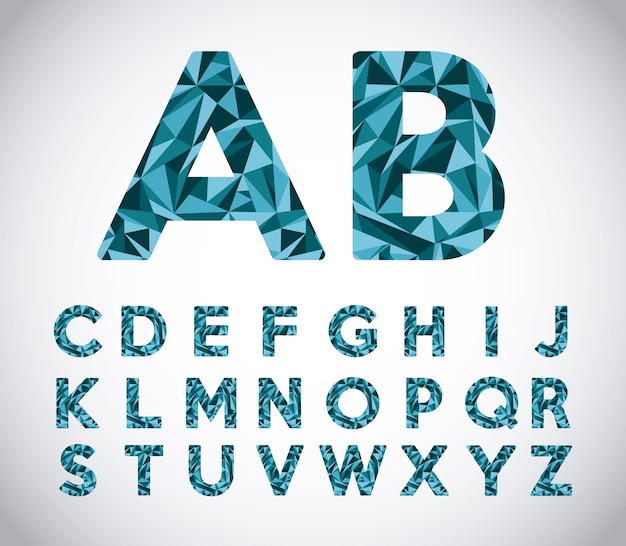 alphabet origami design, vector illustration eps10 graphic 