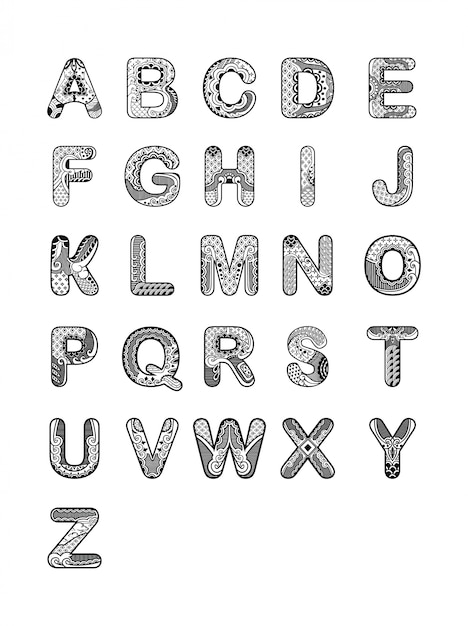 Alphabet ornamentフォントの