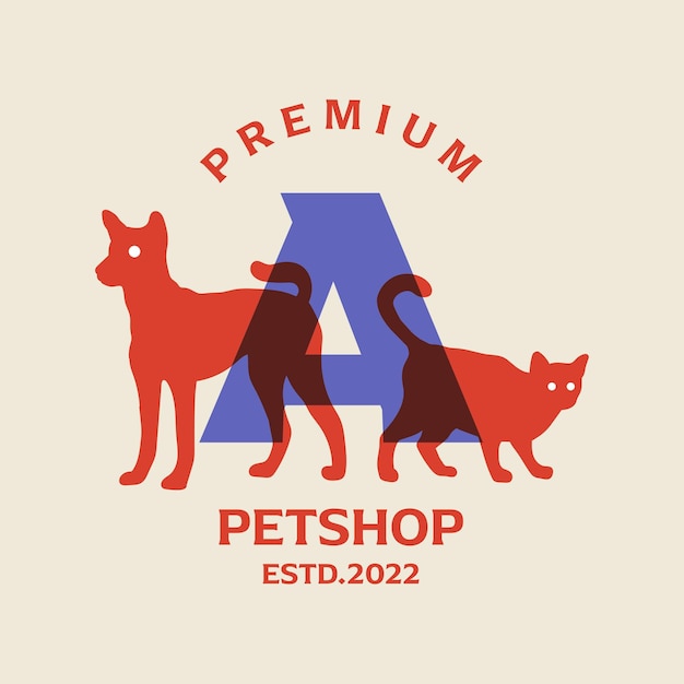 알파벳 A Petshop 로고