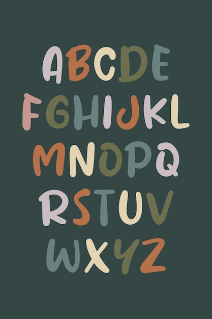 Alphabet Poster Printable Educational Wall Art Homeschool Decoration