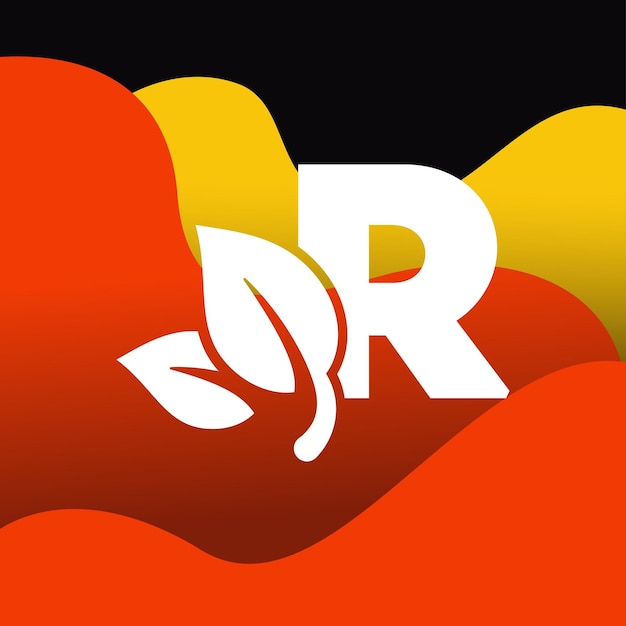 Alphabet R Leaf Logo