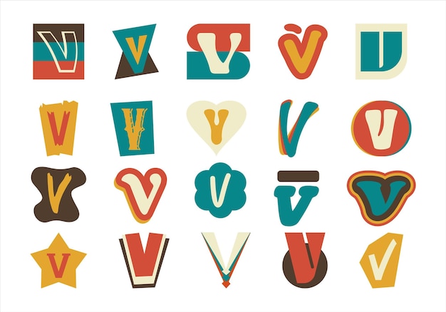 Alphabet Ransom Note Letter V