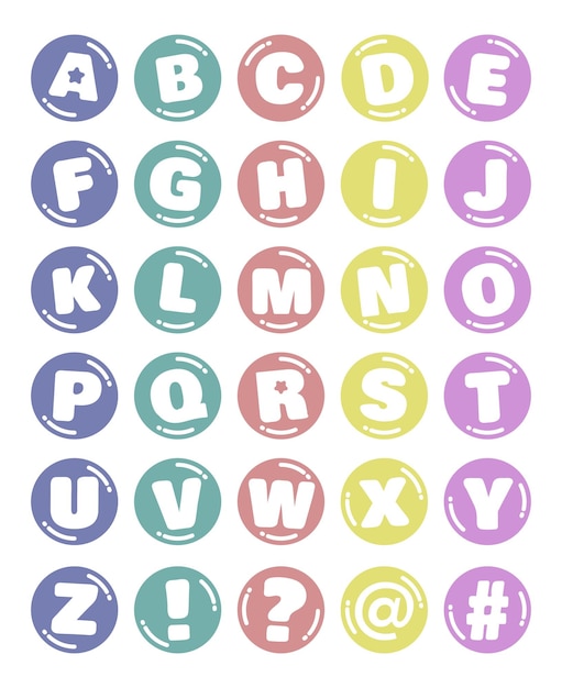 Alphabet sticker