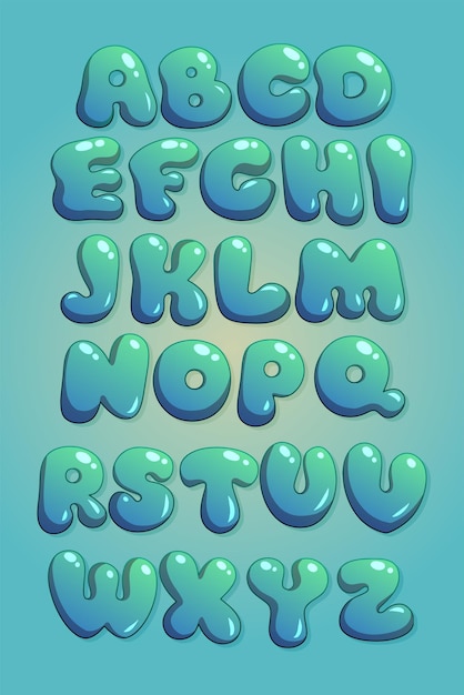 Vector alphabet text vector draw graffiti