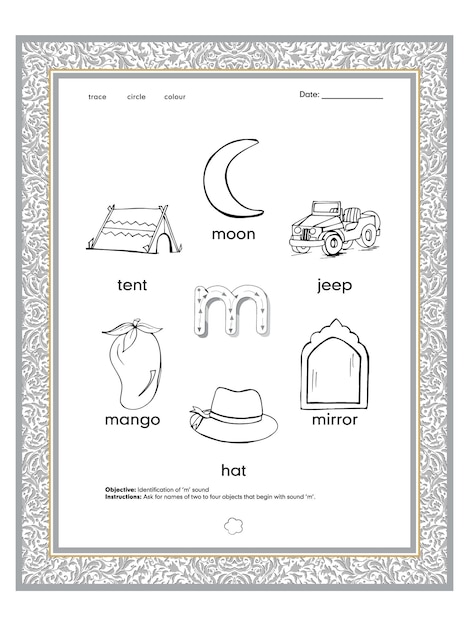 Alphabet tracing and colouring  worksheet