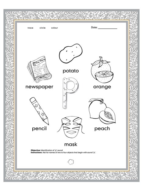 Alphabet tracing and colouring  worksheet