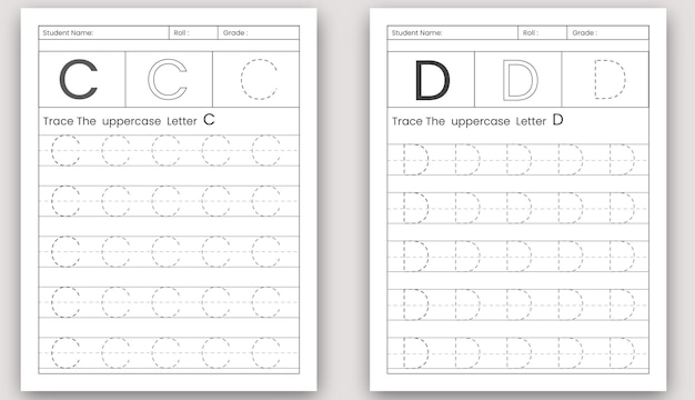 Tracciamento dell'alfabeto e tracciamento delle lettere pratica per i bambini