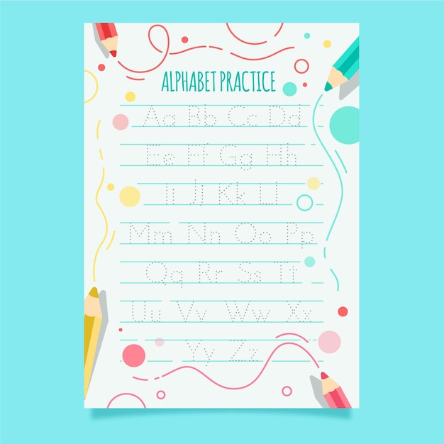 alphabet tracing template