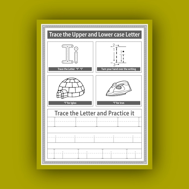 Alphabet tracing worksheet for kid