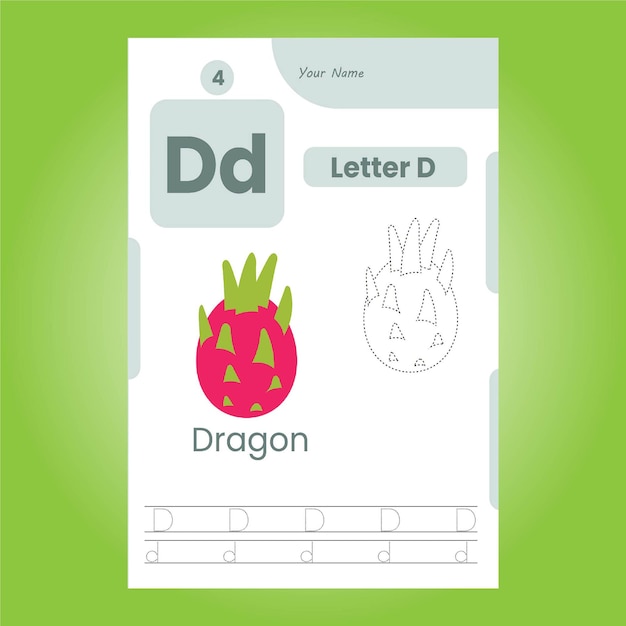 Alphabet tracing worksheet for kids