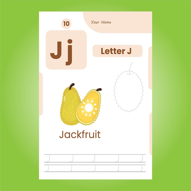 Alphabet tracing worksheet for kids