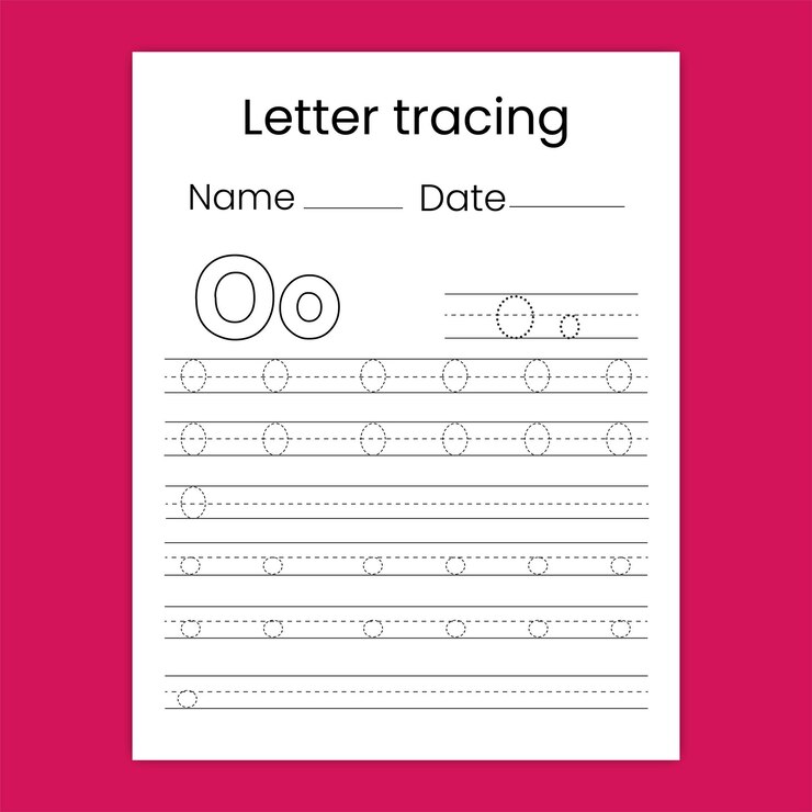 Vector alphabet tracing worksheet for kids