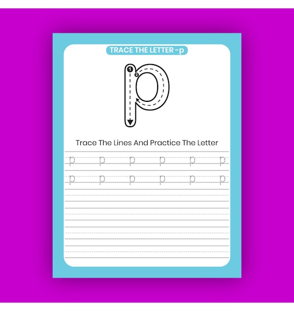 Vector alphabet tracing worksheet small letter.