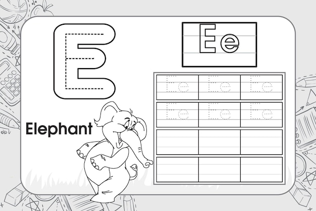 文字、黒と白のページ パターン ドット文字でアルファベット トレース ワークシート。