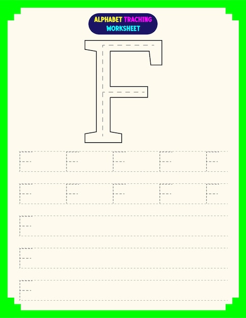 Alphabet Tracing Worksheet With Letter F