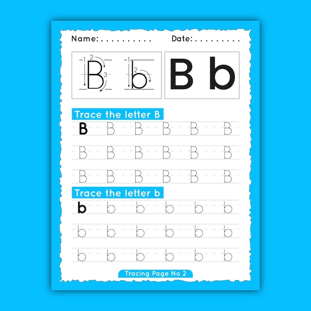 Alphabet tracing worksheet with letter A to Z