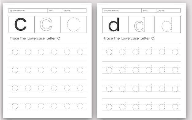 Alphabet tracing worksheets & letter tracing activity book for kids or preschool or homeschool
