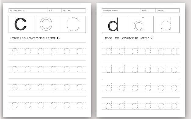 アルファベット トレーシング ワークシート & レター トレーシング アクティビティブック 子供または就学前またはホームスクール用