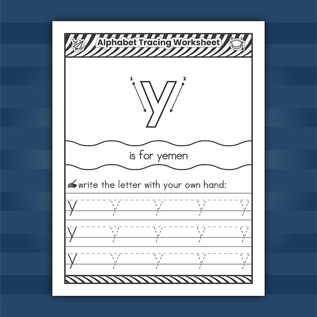 Vector alphabet tracing worksheets - lowercase letter