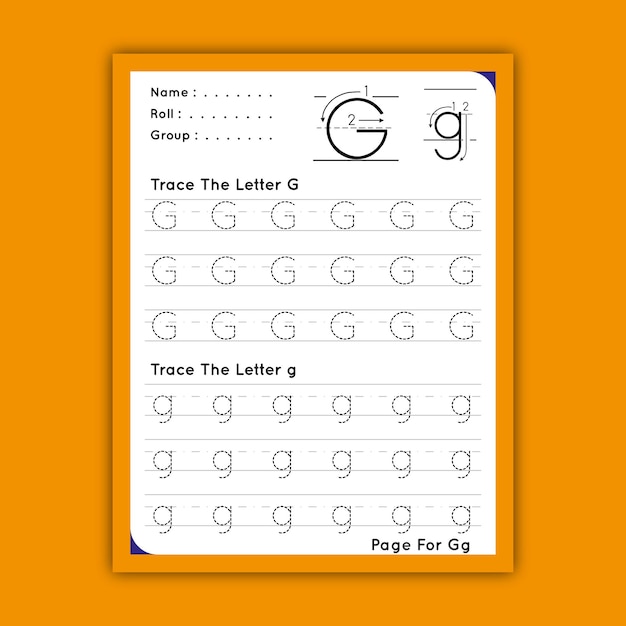 Alphabet tracing worksheets with letters Aa to Zz