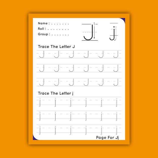 Alphabet tracing worksheets with letters Aa to Zz