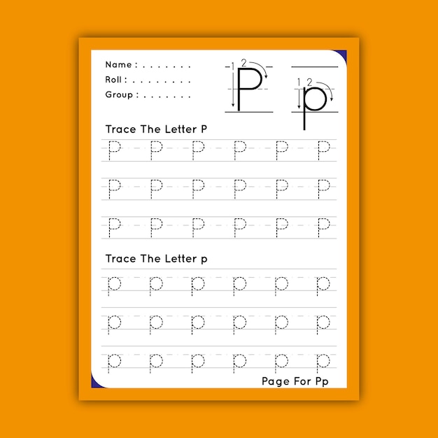 Alphabet tracing worksheets with letters Aa to Zz
