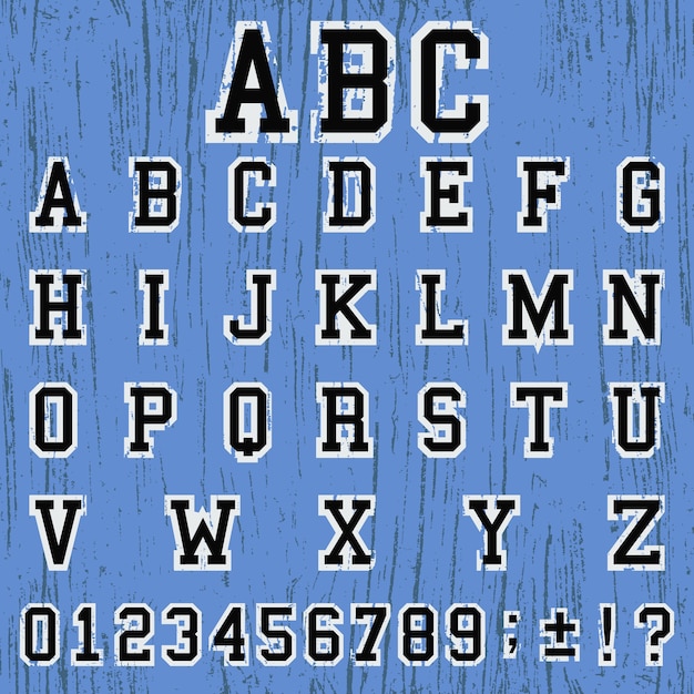 Vector alphabet vintage template