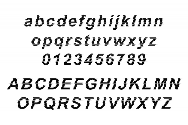 글리치 효과가있는 알파벳