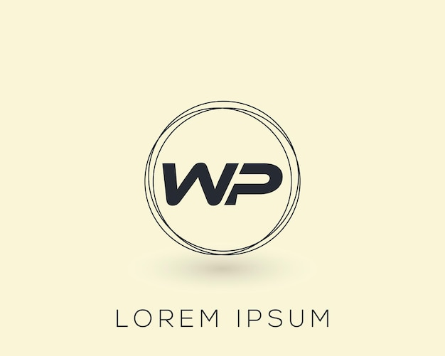 Premium Vector Alphabet #39 wp #39 logo design template for your business Premium Vector Alphabet #39 wp #39 logo design template for your business