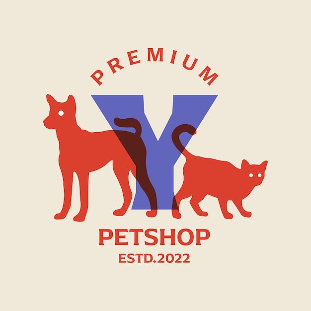 알파벳 Y Petshop 로고