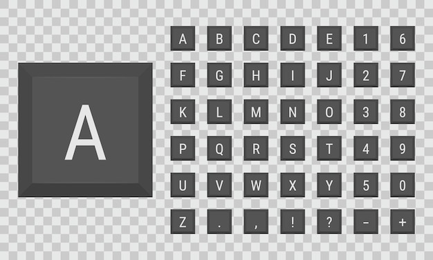 alphanumeric and symbol keypad layout on checkered background