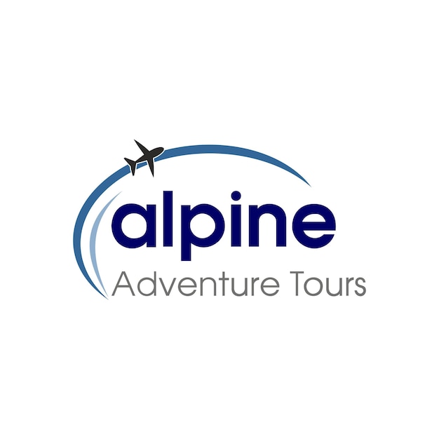 Альпийские приключенческие туры Дизайн логотипа