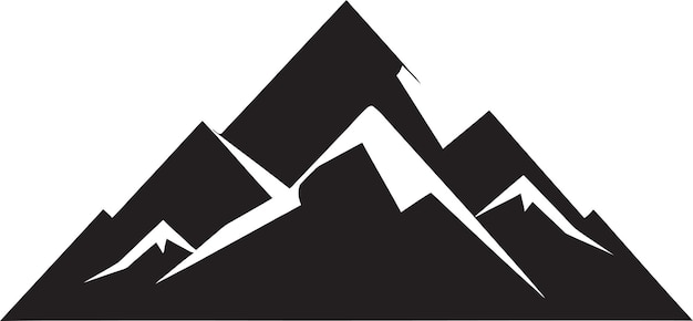 Vettore alpine majesty mountain illustration summit vista iconic mountain logo icon