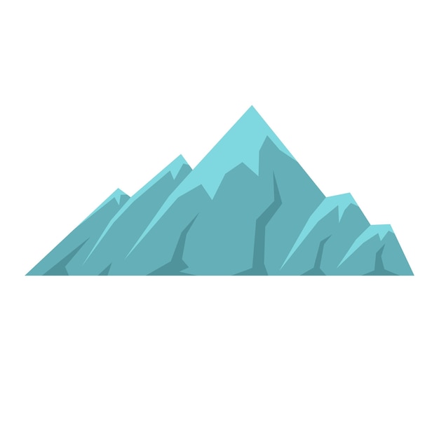 Alpine mountain icon Flat illustration of alpine mountain vector icon isolated on white background