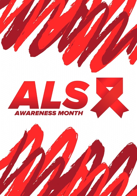 Als awareness month amyotrophic lateral sclerosis control and protection medical healthcare art