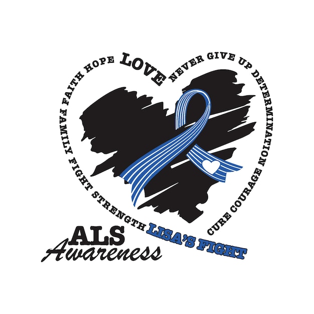 ALS Awareness T shirts Design Vector