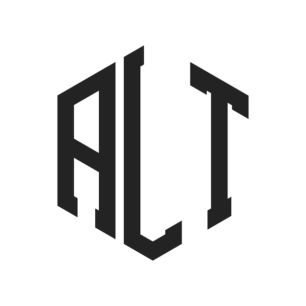 ALT Logo Design Initial Letter ALT Monogram Logo using Hexagon shape